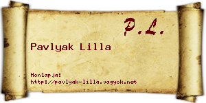 Pavlyak Lilla névjegykártya